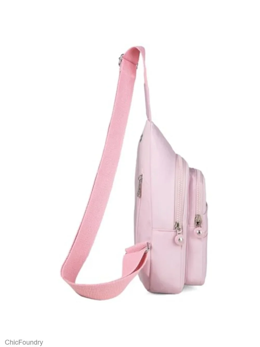 Water Resistant Polyester Sling Backpack Crossbody Bag with Adjustable Strap
